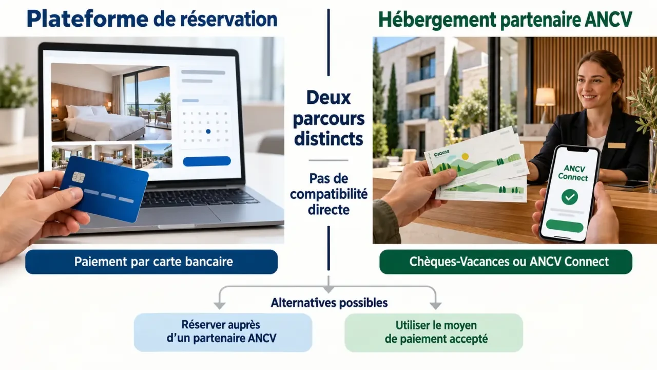 Airbnb chèques vacances : différence entre paiement Airbnb et utilisation des titres ANCV chez un partenaire